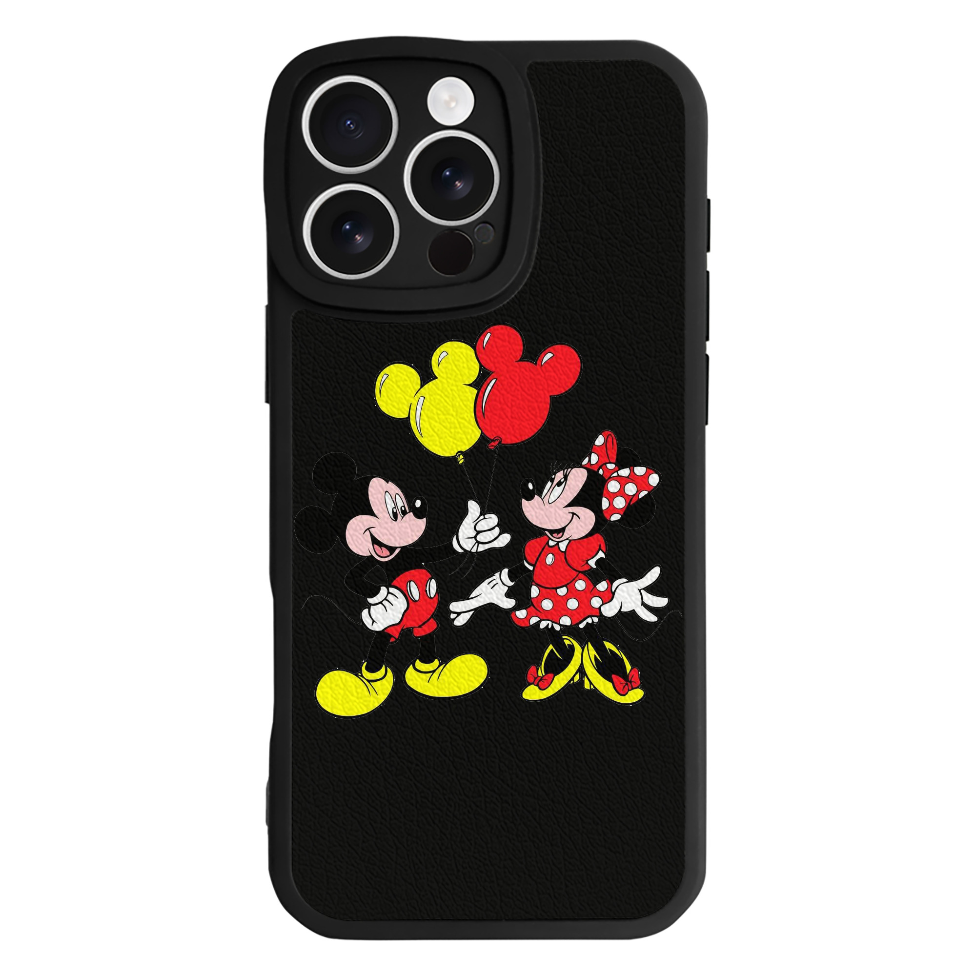 （画像用） ミッキーマウス Mickey Mouse 【iPhone 16シリーズ対応】シリコンスマホケース（レザー調） 材質：シリコン